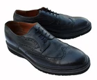 LEIZILEI Black Leather Men's Size 10 Oxford Shoes, Textured Shoe, Barely Worn!