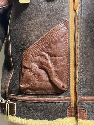 Eastman Leather 1943 B-3 WWII Shearling Bomber Jacket Size 36 M | eBay