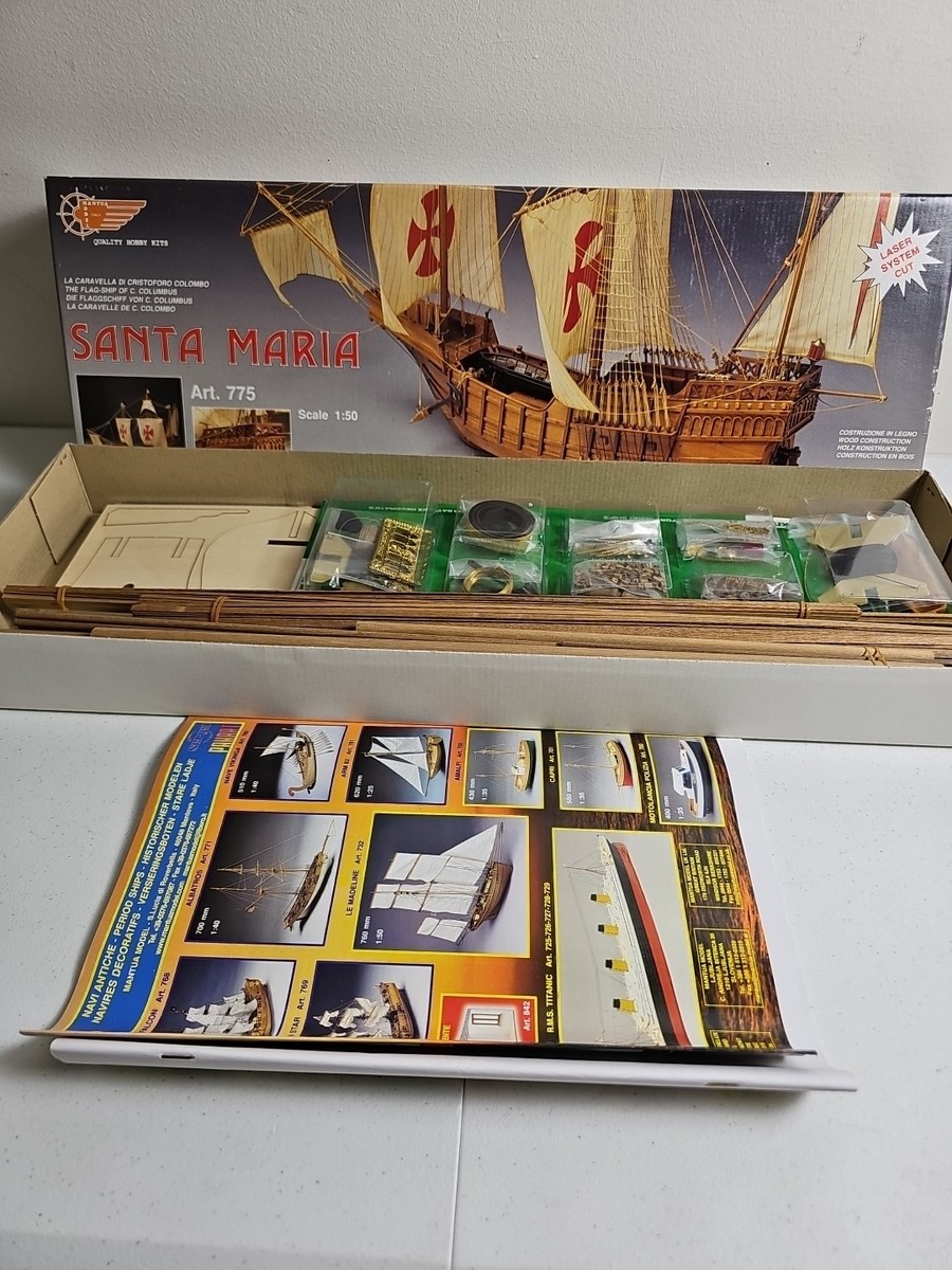 Santa Maria Mantua Model: Wooden Assembly Kit Art 775 Scale 1:50