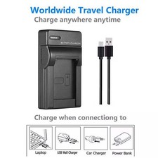 USB Charger fr Panasonic CGR-S006E CGR-S006A/1B Lumix DMC-FZ8 CGR-S006E DMC-FZ18