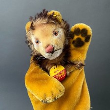 STEIFF Leo Lion Hand Puppet 1968-78 ALL IDs Vintage German Mohair Wild Cat Toy