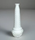 Vintage Milk Glass Empoli Art Deco Style Genie Bottle Decanter / No Stopper