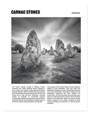 Carnac Steine Wandkunst Mystische Monolithen In Frankreich Fotografie