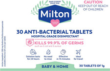 Anti-Bacterial Tablets | Sterilise Baby Products in 15 Mins | Ideal for Travel |