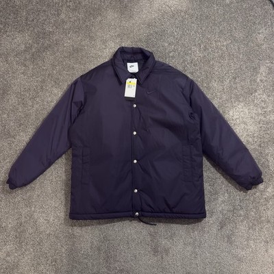 Nike THERMA-FIT Coaches Puffer Jacket Purple DQ4924-540 Men's Size Large