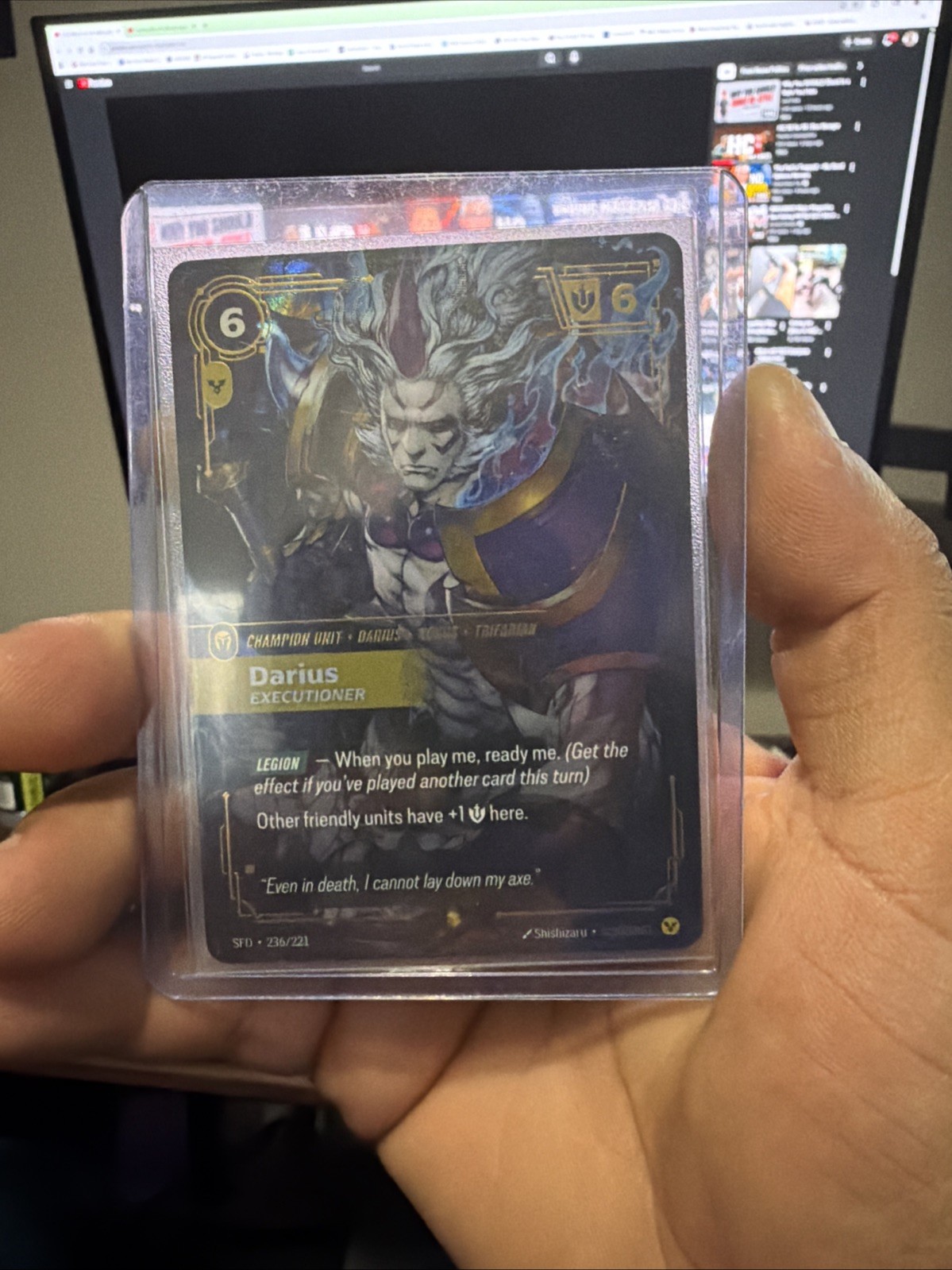 Darius Executioner Overnumbered Riftbound Spiritforged SPF 236/221 EN