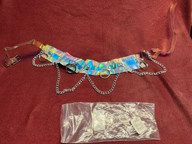 Holographic Silver Waist Harness Garter Belt Adjustable Rave EDM Festival