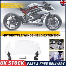 Motorcycle Motorbike Clip On Windshield Wind screenA Deflector Extension Spoiler