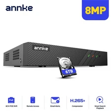 ANNKE 8CH 8MP NVR IP Video Recorder for Security POE Surveillance System H.265+