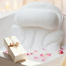 Bath Pillow Bathtub Pillow, Luxury Bath Pillows for Tub with Head, Neck Bac...