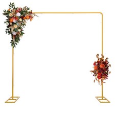 pisyae Wedding Square Backdrop Stand,Wedding Arches for Ceremony Square Metal Ba