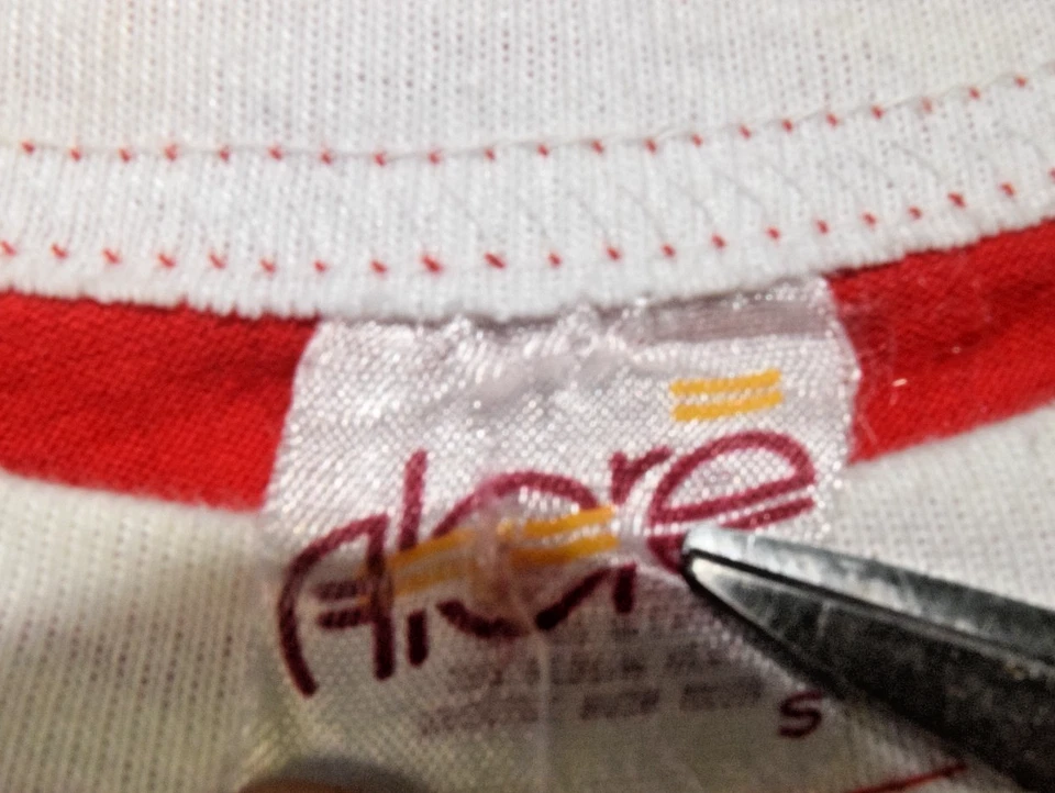 Camiseta Vintage Alore Talla S Años 80 Maui 88 Rojo Blanco Jersey Estilo Hecha en EE. UU. Foto 3 de 4