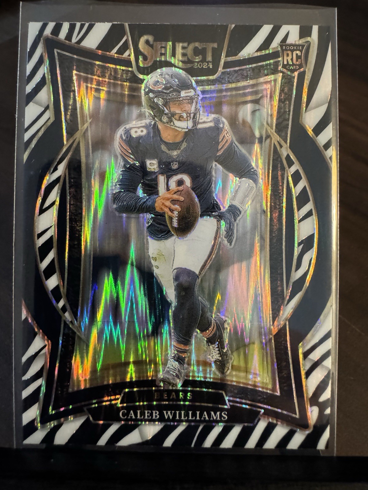 2024 Panini Select - Concourse Caleb Williams #25 Zebra Shock Prizm (RC)