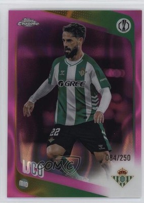 2025 Topps Chrome UEFA Club Competitions Pink Lava Refractor /250 Isco #35 1n9c