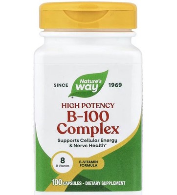 Nature's Way B-100 Complex, Supports Cellular Energy & Nerve Health, 100ct
