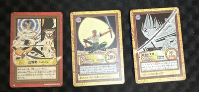 One Piece Carddass Roronoa Zoro Swordsman's Code C367 C150 H07 set of 3 vintage