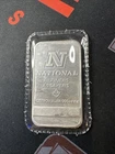 Vintage 1 Troy Oz .999 Fine Silver Bar National Refiners Sealed Ounce Rare (G)
