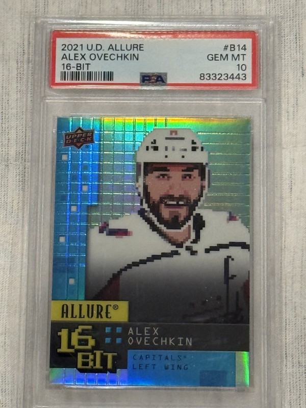 ALEX OVECHKIN PSA 10 2021-22 UPPER DECK ALLURE #B-14 16 BIT SSP