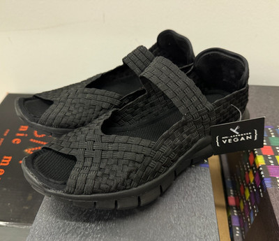 NEW BERNIE MEV COMFI SLIP ON SHOES OPEN TOE BLACK CASUAL EU SIZE 36 = US 5