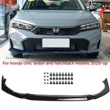 Yofer Gloss Black Front Bumper Lip For 2025+ Honda Civic Sedan/Hatchback