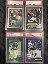 Philadelphia Eagles 4 Card Mixed PSA Lot: Jerome Brown Devonta Smith Jalen Hurts