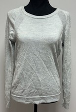 Lululemon Tied To You 100 Merino Wool Sweater Lace Up Back Gray Womens Size 4