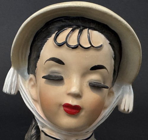 Vintage 1962 Inarco Lady Head Vase Rarität selten E-780 4,5" - Bild 9 von 20