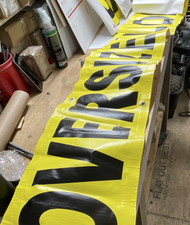 2 Yellow Vinyl Banner Signs OVERSIZED LOAD Grommets, Yellow Vinyl