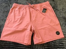 New RVCA Active Mens Hybrid Sportswear Gym, Run, Work-Out, Swim Shorts Size L