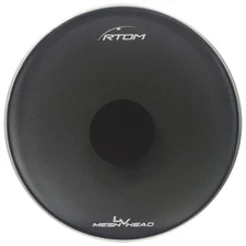 RTOM Black Mesh Bass Drumhead 20"