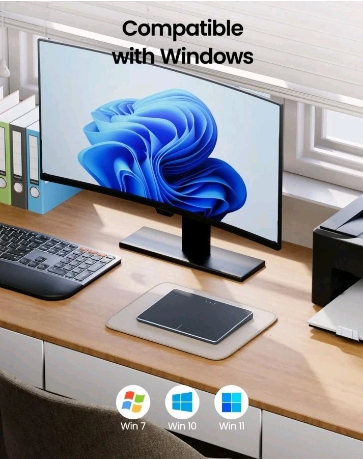 ProtoArc T1 Plus Wireless Trackpad for Windows10/11, Rechargeable Bluetooth - Image 3 of 4