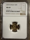 2010 $5 Gold Eagle – NGC MS69 – Certified Gold