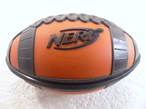 Vtg. 2005 Nerf Classic Weather Blitz Orange & Black Foam Toy Football C-244C #1