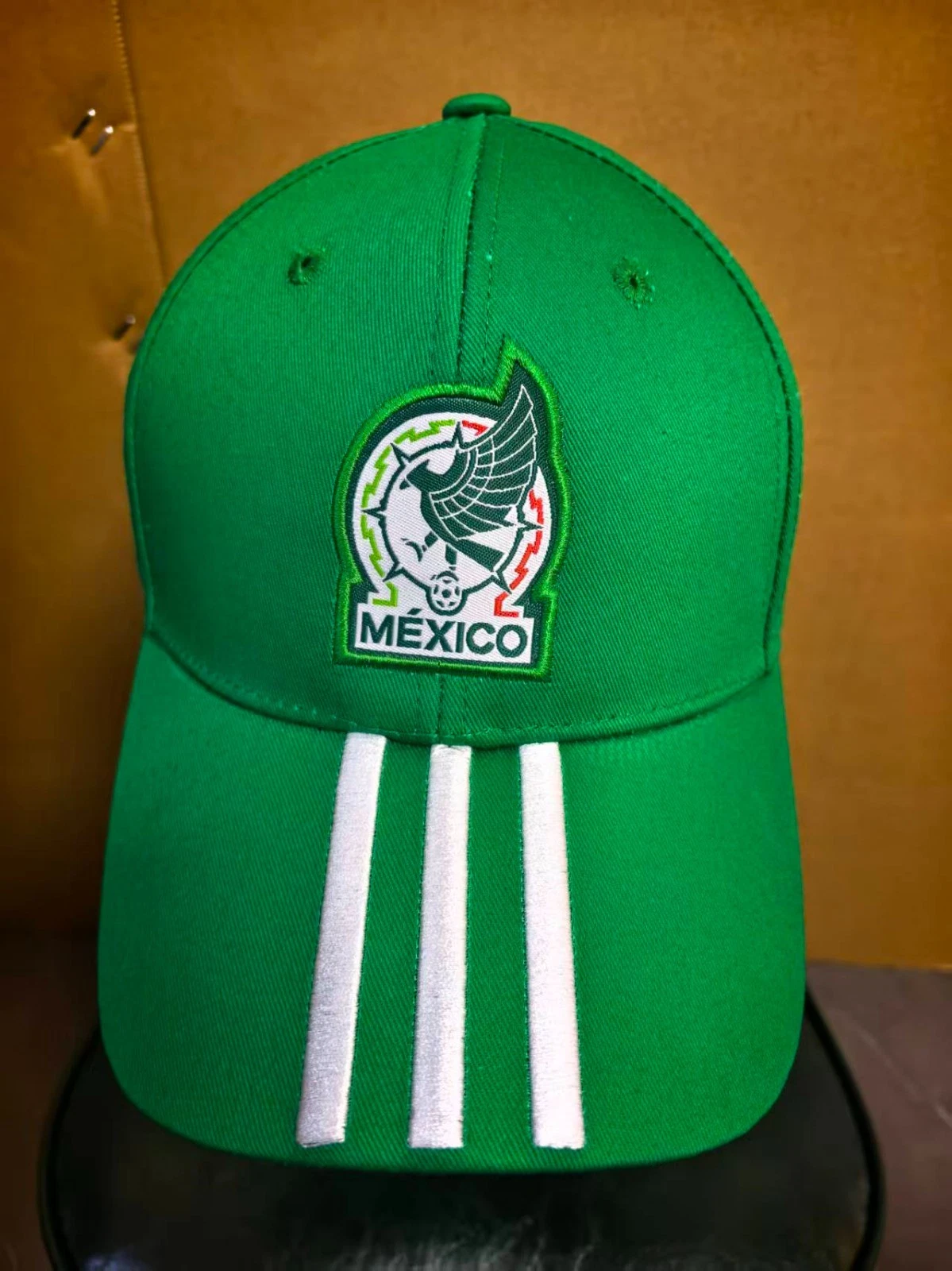 2026 World Cup Mexico national football team green curved-brimmed baseball cap