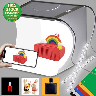 Mini Photo Studio Light Box 9 Inch Portable Photography Tent Kit 40 LED Lights