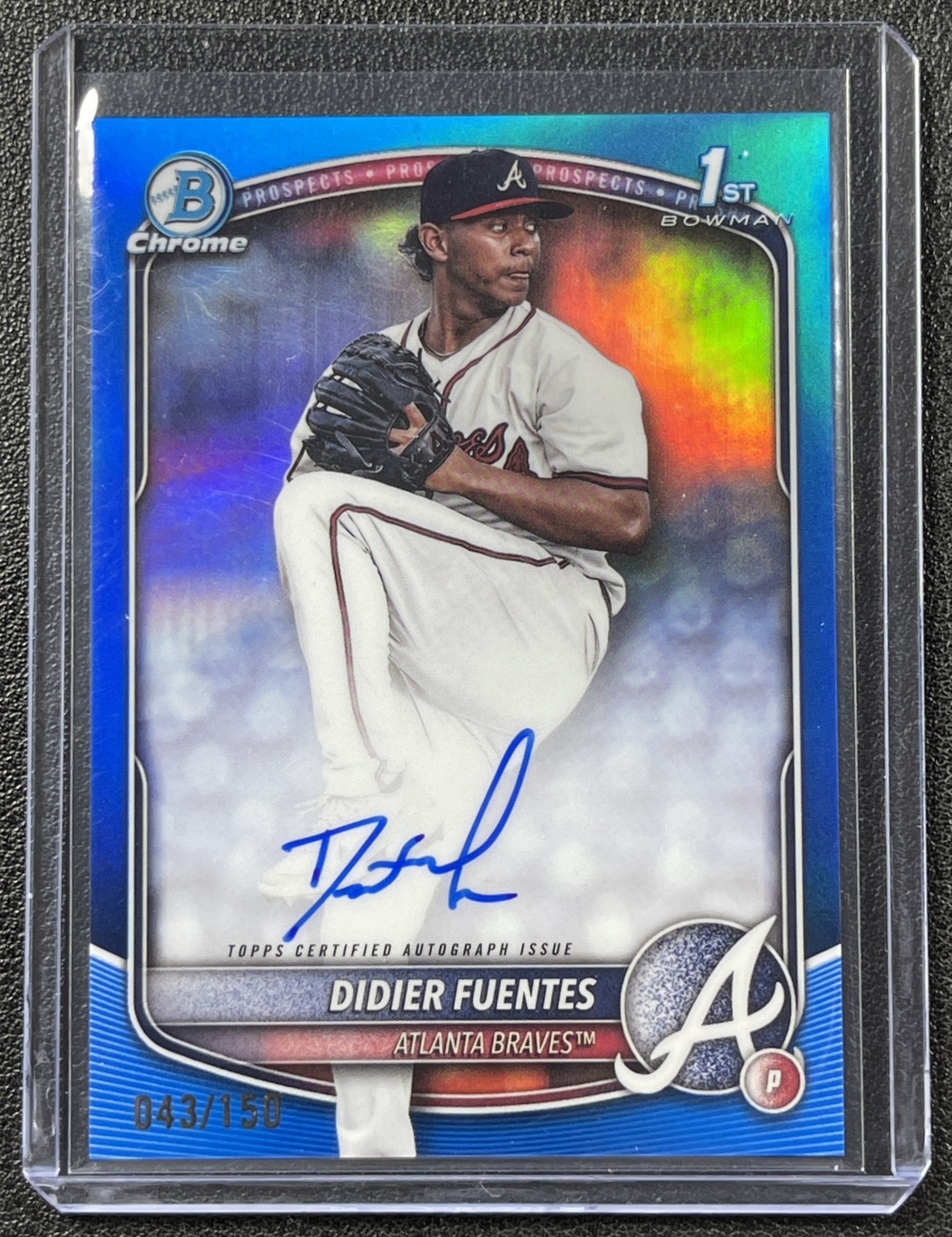 DIDIER FUENTES 2025 BOWMAN CHROME #CPA-DFU PROSPECT BLUE REFRACTOR AUTO 43/150