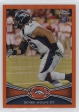 2012 Topps Chrome Retail Orange Refractor Derek Wolfe #10 0w4w