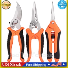3 Pcs Garden Shears Stainless Steel Gardening Scissors Pruning Shears for Garden