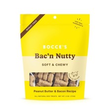 Bocce's Bakery Bac'n Nutty Soft  Chewy Dog Treats, Wheat-Free PB  Bacon Fla...