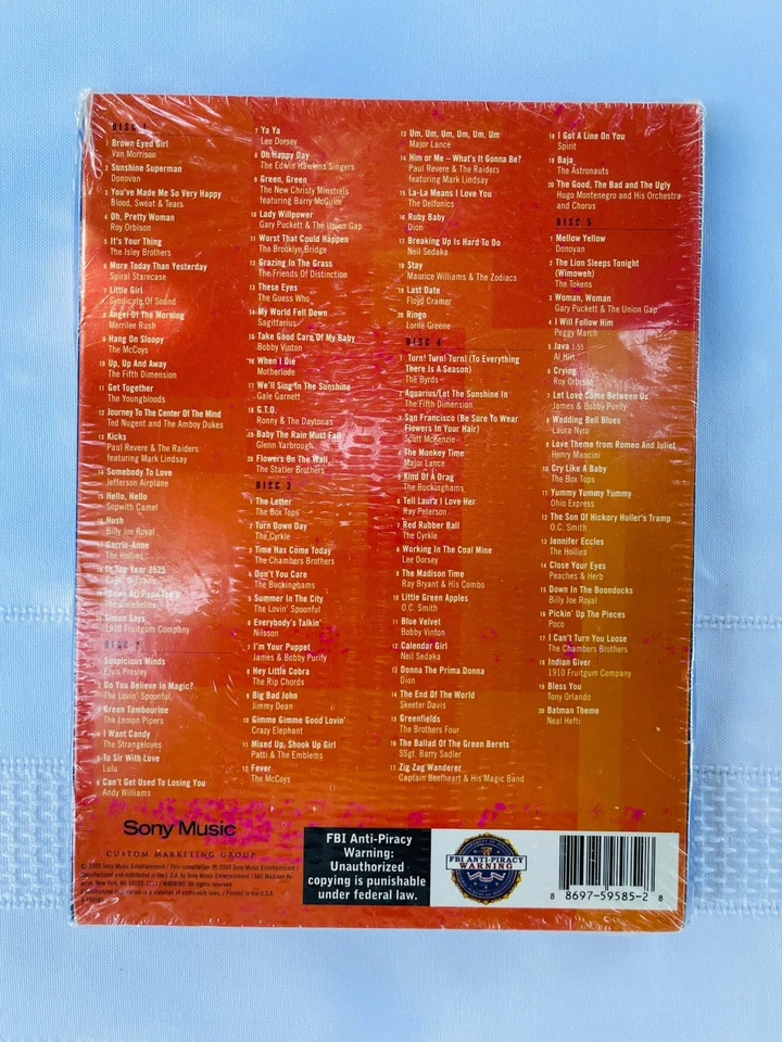 New! Sealed! SUPER HITS OF THE 60'S (100 TRACKS) - V/A - 5 CD -  - Image 2 of 4