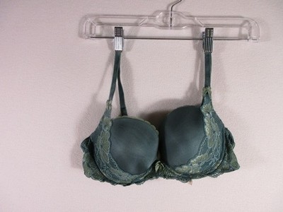 Adore Me Womens Underwired Padded Bra Adjustable Strap Size 34C Dark Green