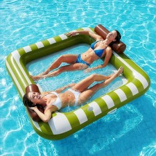 Large Inflatable Pool Float, Water Floating Hammock Tanning Pool Lounger for Adu