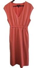 J. Crew Salmon Orange Midi Dress Pockets