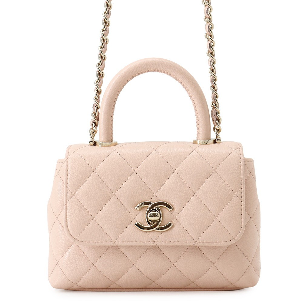 CHANEL Coco handle Size Mini mini Calfskin Light Pink AP4244
