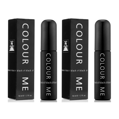 Colour Me Black by Milton Lloyd for Men - 1.7 oz EDP Spray - Pack of 2
