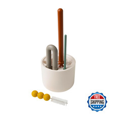 Boon Mod 4pc Baby Bottle Brush Set - Straw, Nipple, Detail Cleaner, Deco