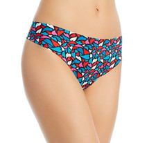 Aqua Intimates Microfiber Thong Heart Print LARGE