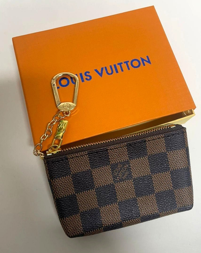 Authentic LOUIS VUITTON Damier Ebene Coin Purse Key Pochette Cles