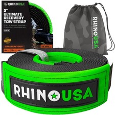 Rhino Usa Recovery Tow Strap 3 X 30 - 31518lb Break Strength - Emergency... Rhino Usa Recovery Tow Strap 3 X 30 - 31518lb Break Strength - Emergency...