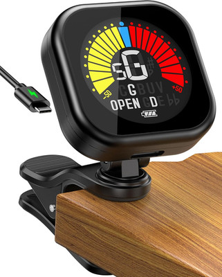 New Bee Guitar Tuner Clip-On Rechargeable with Color Screen 360° Rotatable Acous